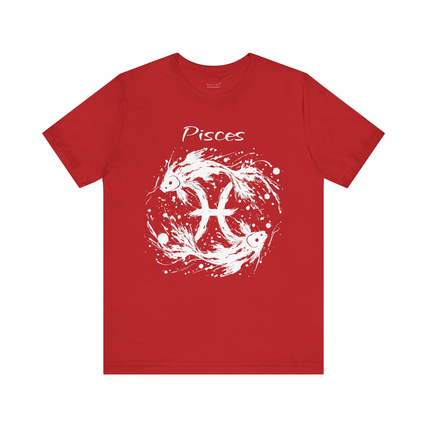 Pisces White Splash Unisex T-Shirt