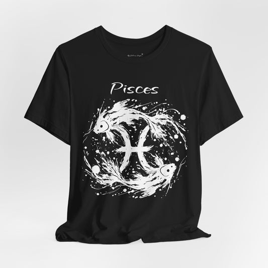 Pisces White Splash Unisex T-Shirt