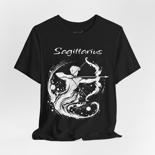 Sagittarius White Splash Unisex T-Shirt