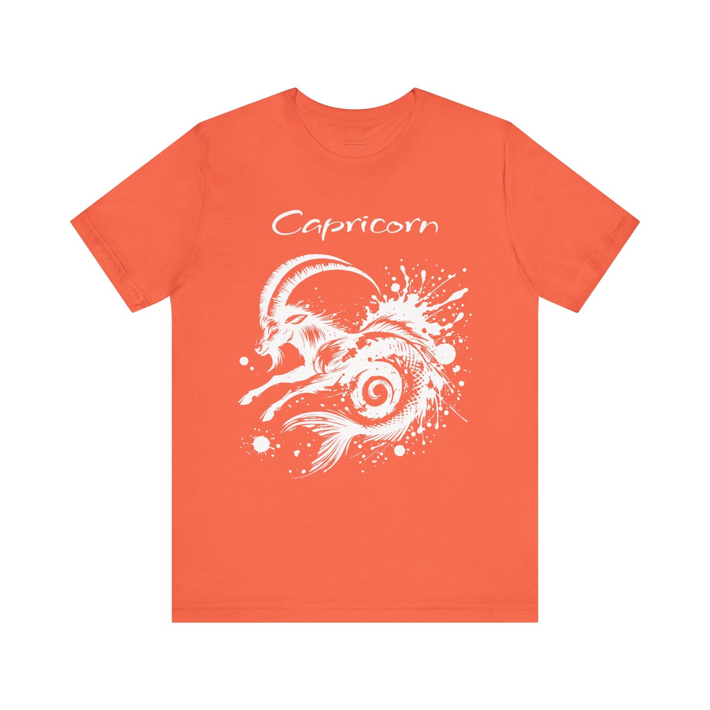 Capricorn White Splash Unisex T-Shirt
