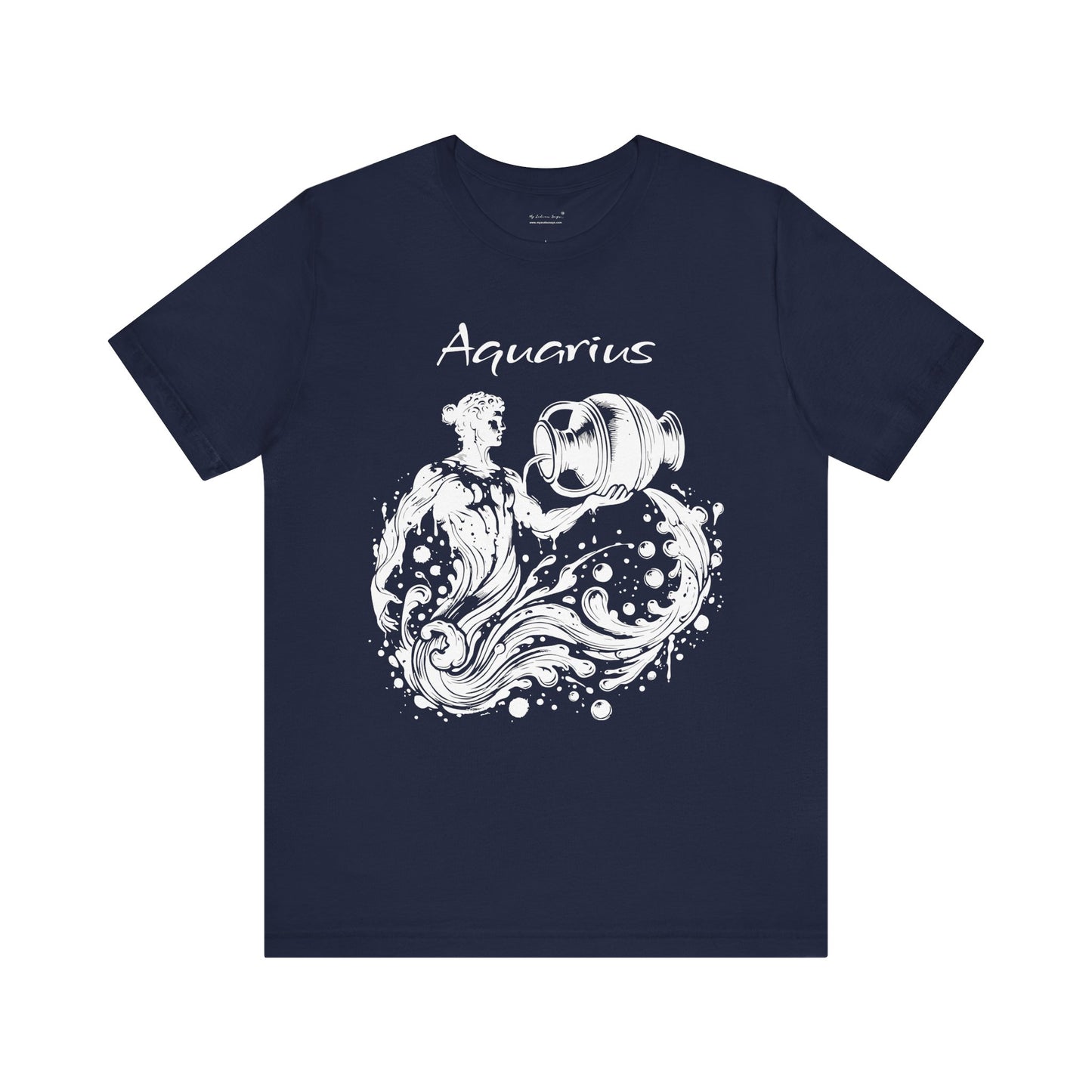 Aquarius Splash White Unisex T-Shirt
