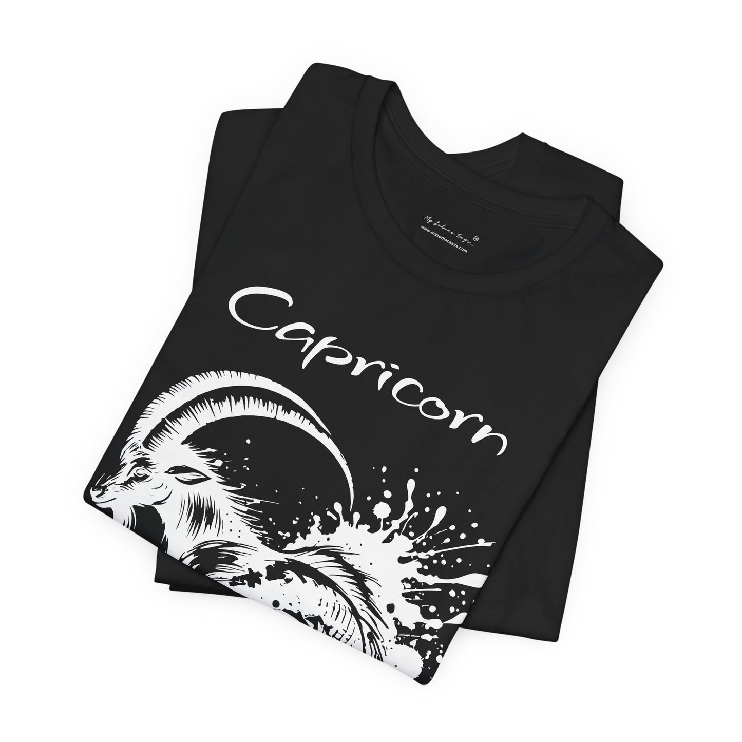 Capricorn White Splash Unisex T-Shirt