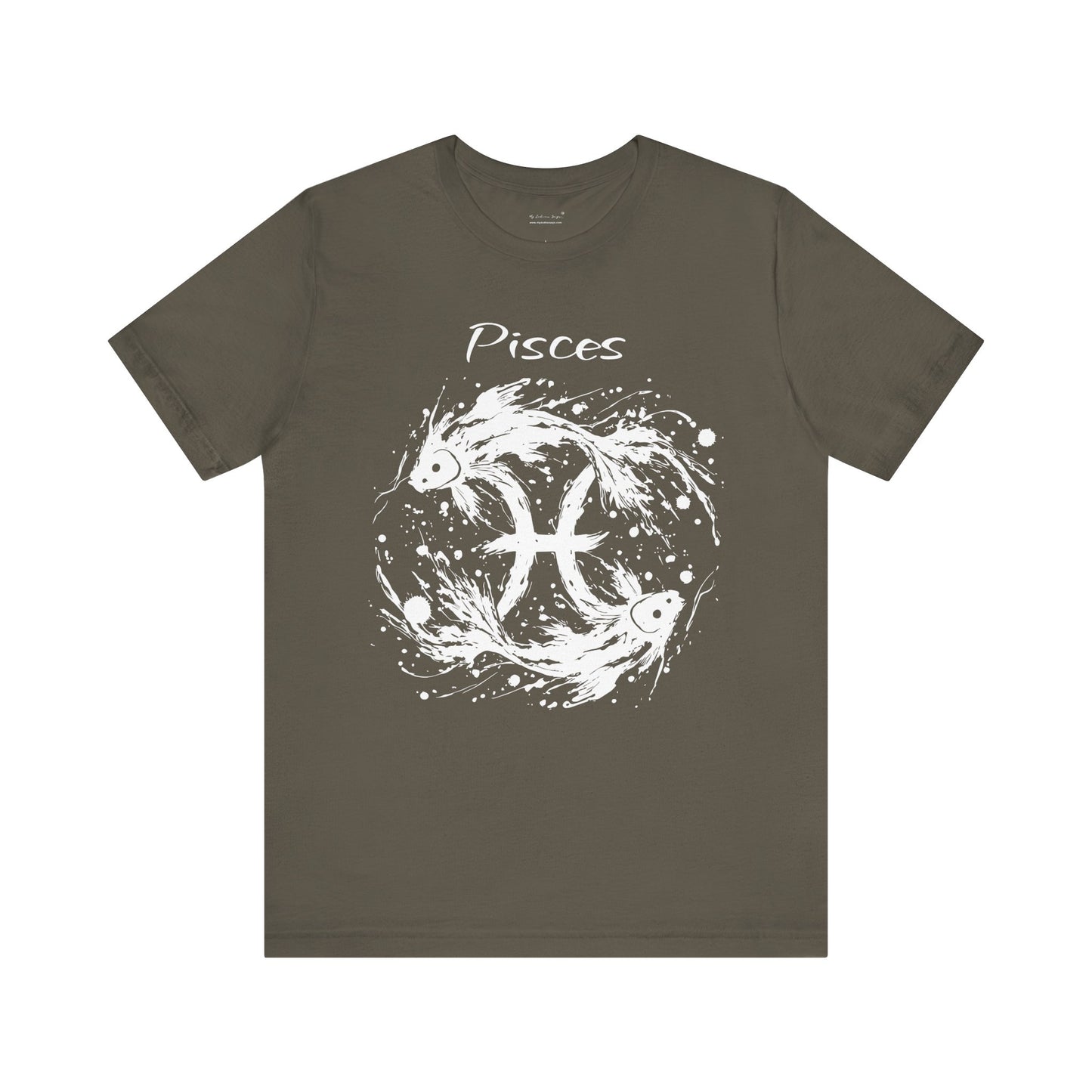 Pisces White Splash Unisex T-Shirt