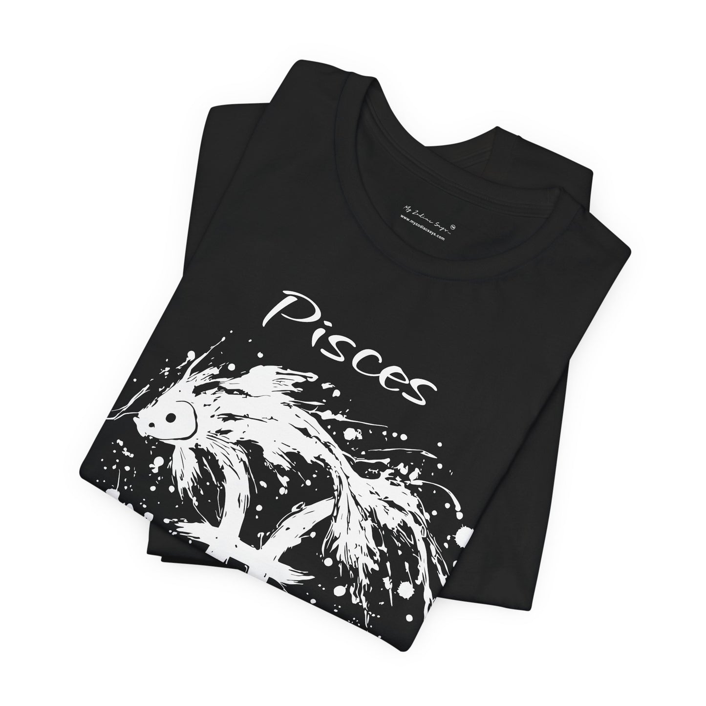 Pisces White Splash Unisex T-Shirt